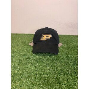 Vintage Purdue Boilermakers hat cap strap back new black mens unisex football